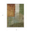 Tapis extérieur lavable abstrait 5 pi x 8 pi cuivre et beige