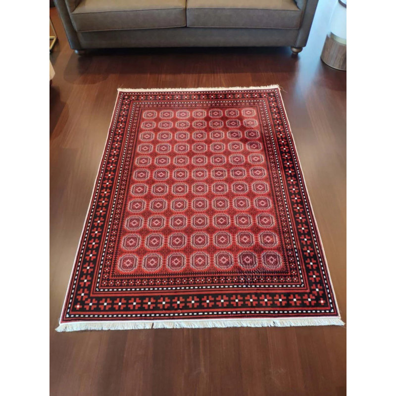 Tapis en coton avec envers antidérapant Lanney, Carré 2 pi 7 po