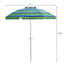 Galilea 200 cm W X 200 cm D Octagonal Tilt Beach Parasol with Manual Lift