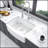 White Farmhouse Sink - Kitchen Sink Ceramic Arch Edge Apron Front Single Bowl Farm Kitchen Sinks