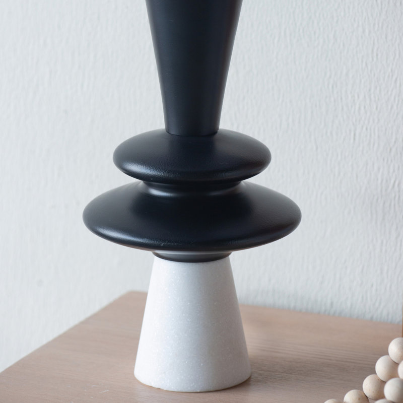 Lampe de table moderne au design minimaliste, Noir / blanc