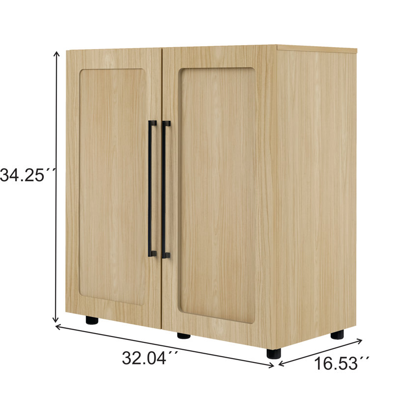 Armoire de rangement Annamaria, Glass Doors, Noir