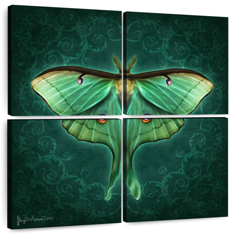 Brampt Steampunk Luna Moth II, 18" H x 18" W