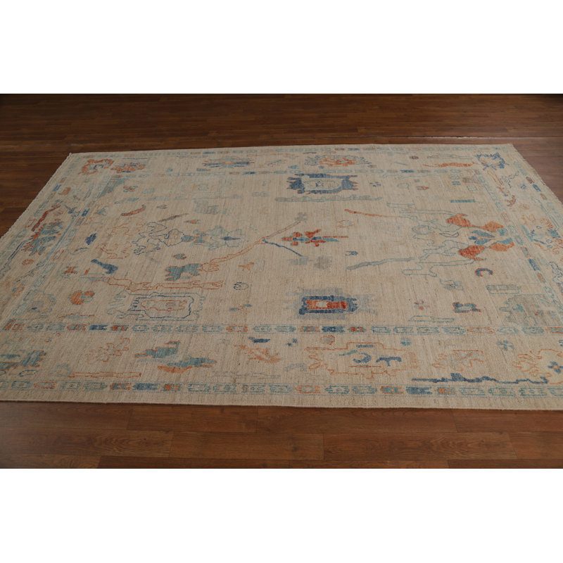Vegetable Dye Oushak Turkish Area Rug 6x9