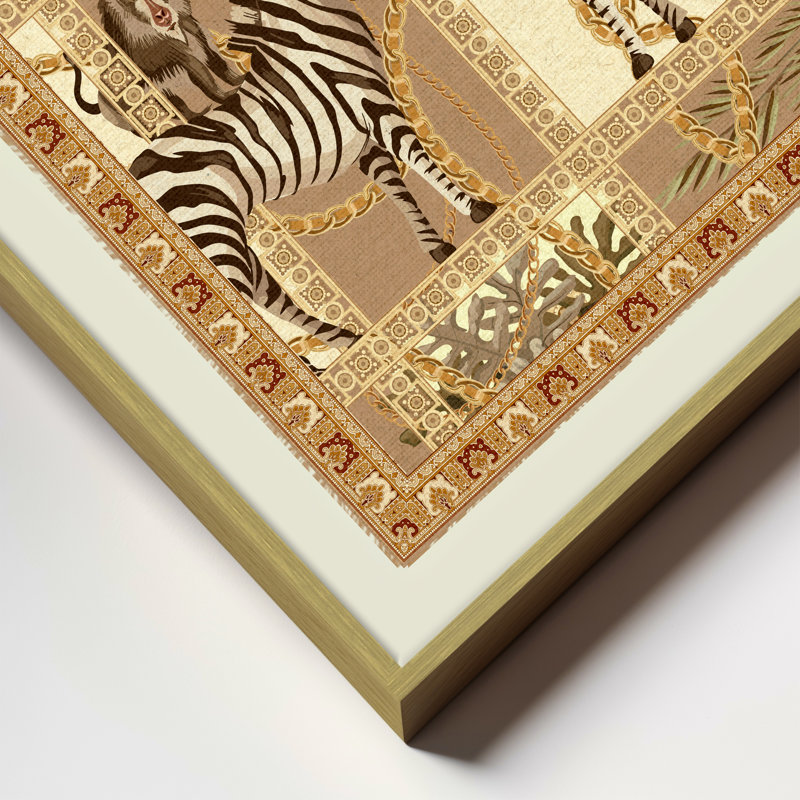 Serengeti Companions, 40" H x 40" W, Gold