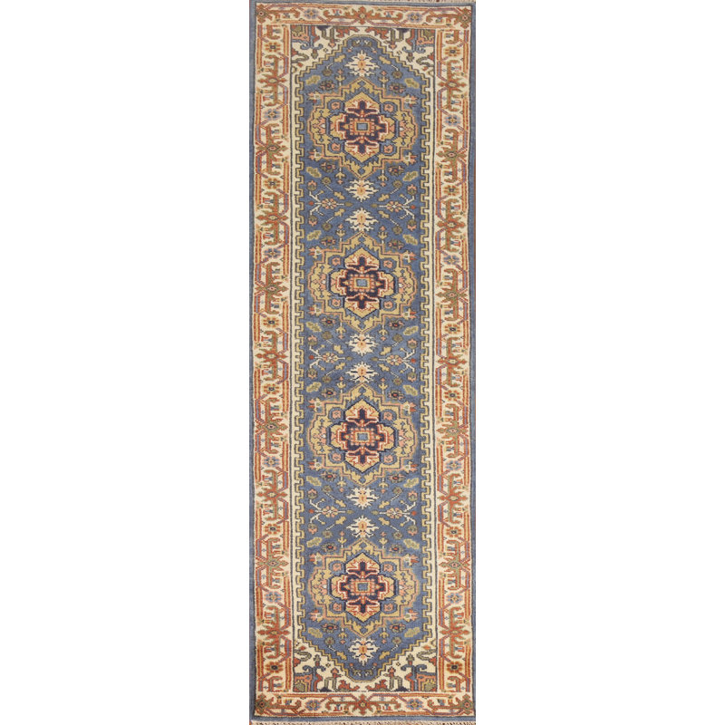 Tapis de couloir bleu 3 x 3