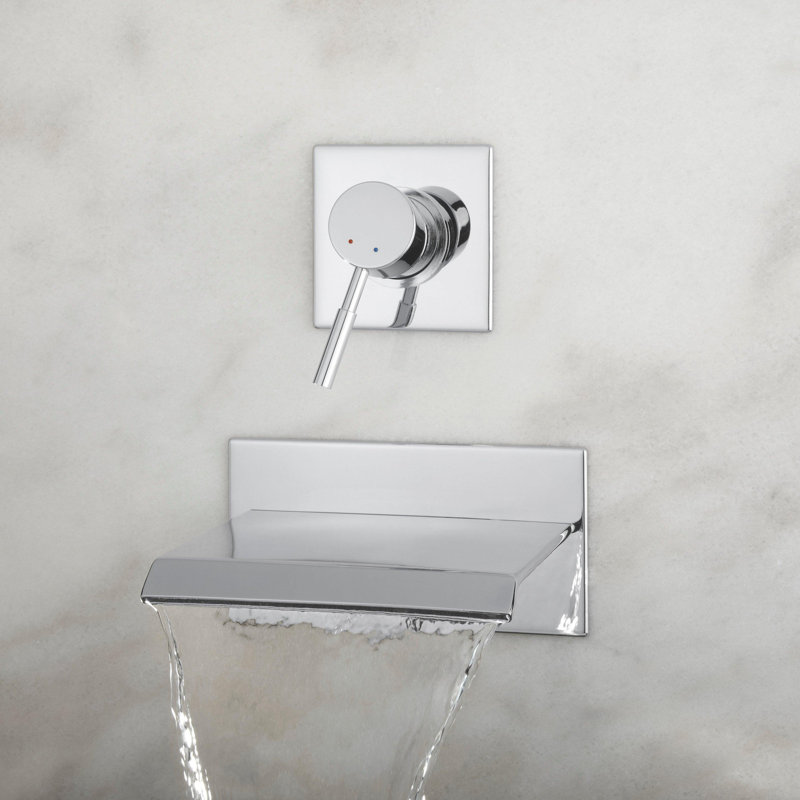 Lavelle Wall-Mount Waterfall Tub Faucet, Chrome