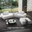 Canapé modulaire de 132 po, canapé modulaire avec 6 coussins décoratifs, canapé-lit confortable avec tissus en chenille adaptés aux enfants, canapé en forme de L pour le salon, appartement