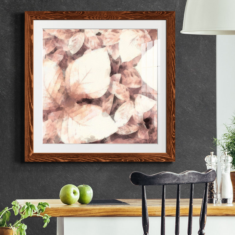 " Custom Ocean Cameo II ", Maple Framed, 17" H x 17" W x 1" D