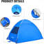 Abri de plage pour 3/4 personnes, parasol portatif