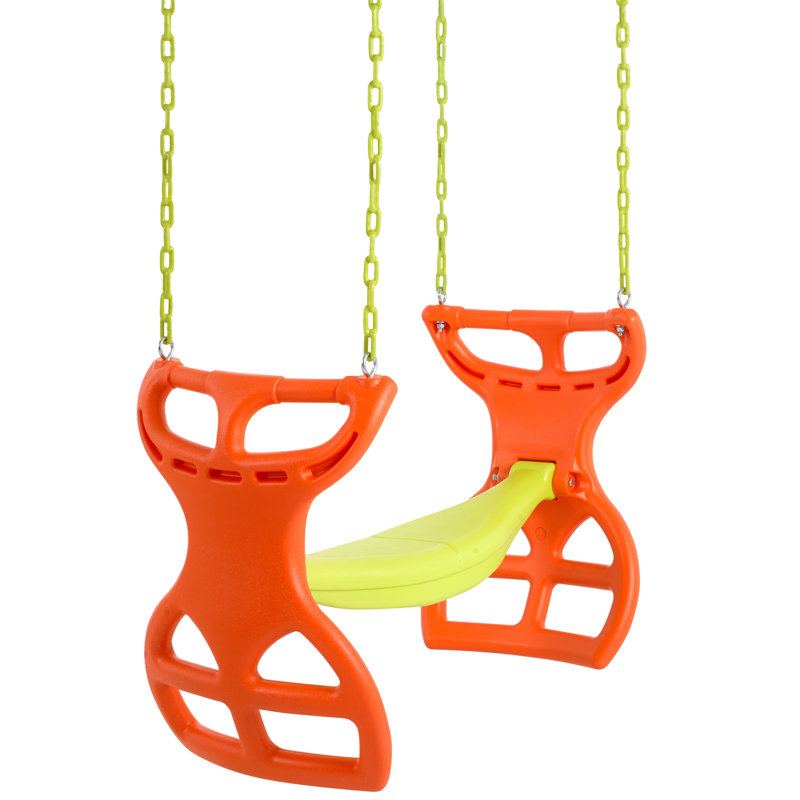 Glider Swing Seat - Two Kids Seater | Playground Sets & Accessories for Children | Fully Assembled, Red
