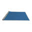 Tapis bleu tissé à la machine-115883898