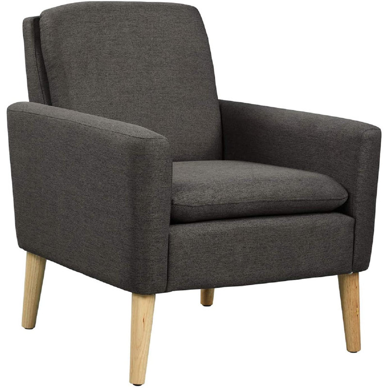 Cristyle Upholstered Arm Accent Chair, Black Linen