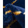 Glam Navy Blue Gold Area Rug
