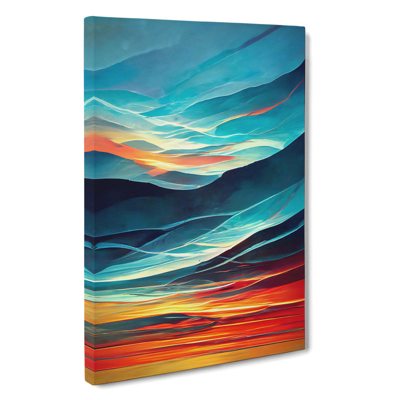 Abstract Sunset No.1 - Wrapped Canvas Print, 50cm H x 35cm W x 3cm D