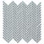 Monogramme à chevrons 11,14 po X 11,14 po Carreau de mosaïque de plancher et de mur en porcelaine brillante (0,86 pi2 / chaque)-103531815
