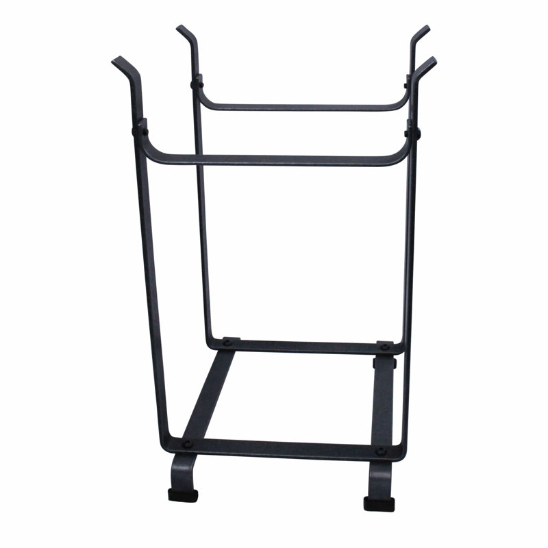 Handcrafted Modern Industrial Log Rack Hammered Steel