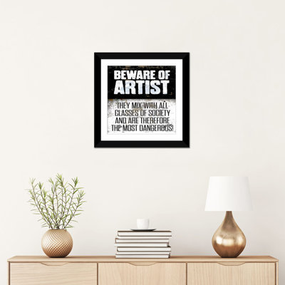Albree Modern Beware, art textuel sur toile