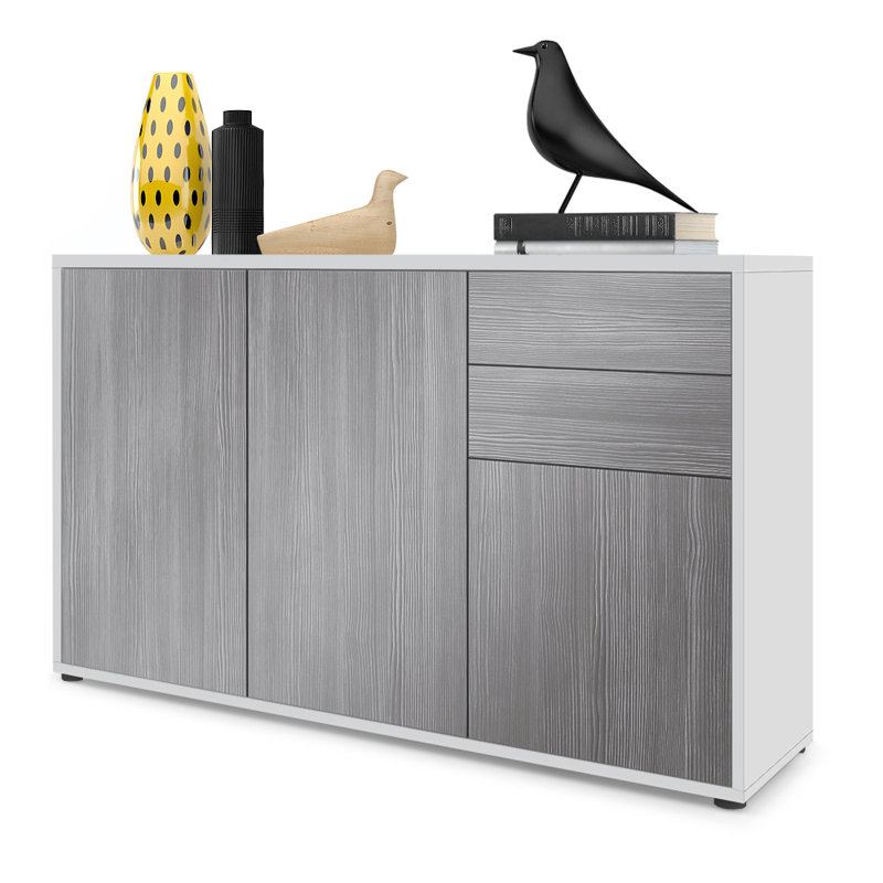 Mcdevitt 117cm Sideboard, White (Matt)/Avola Anthracite
