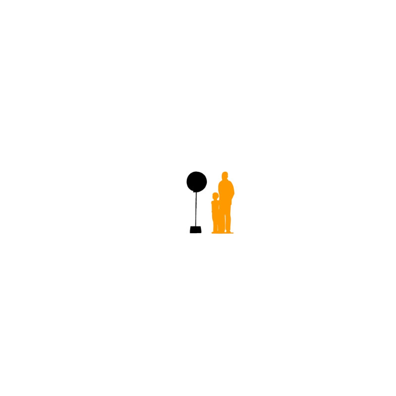 Henebry Swirl Lollipop Over Sized Statue, Orange