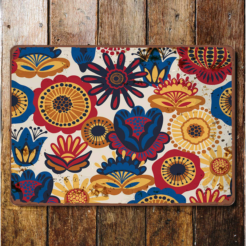 Handmade Plants & Flowers Wall Decor on Metal, 60cm H x 80cm W