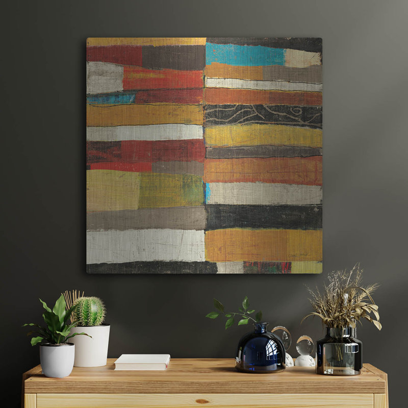 Art mural en métal luxueux «Eileen 5 V2» par Cheryl Warrick, 24 po x 24 po, H 24 po x l 24 po