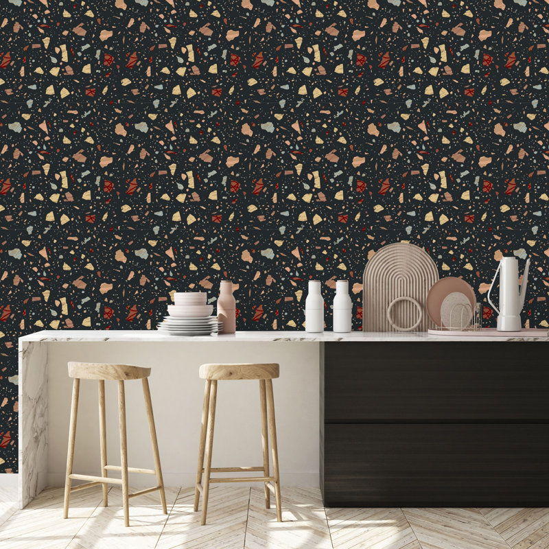 Panneau de papier peint Raian, L 18,75 po x l 25 po, Vinyle