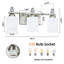Luminaires de meuble-lavabo en verre Mid-Century E26-1445137101-1445137103