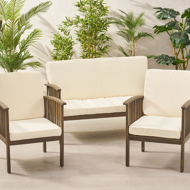 Brummett Outdoor Seat / Back Cushion, Cream