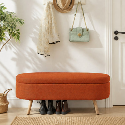 Banc de rangement avec repose-pieds ovale Luxury