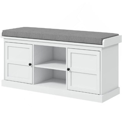 Entryway Bench Seat,Shoe Storage Bench with Cushioned Seat