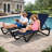 Kozyard Outdoor Chaise Lounge Chair, All Aluminum Frame and Textilene Fabric, Fully Flat Adjustable Reclining Patio Lounger for Poolside, Sunbathing & Backyard ,NavyBlue-1089465378