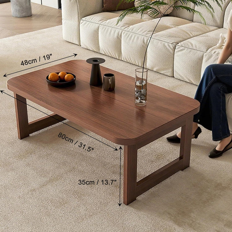 Table basse pliante japonaise, table basse en bambou pour siège bas, conception pliable portative pour le salon zen, la salle à manger et la cérémonie du thé