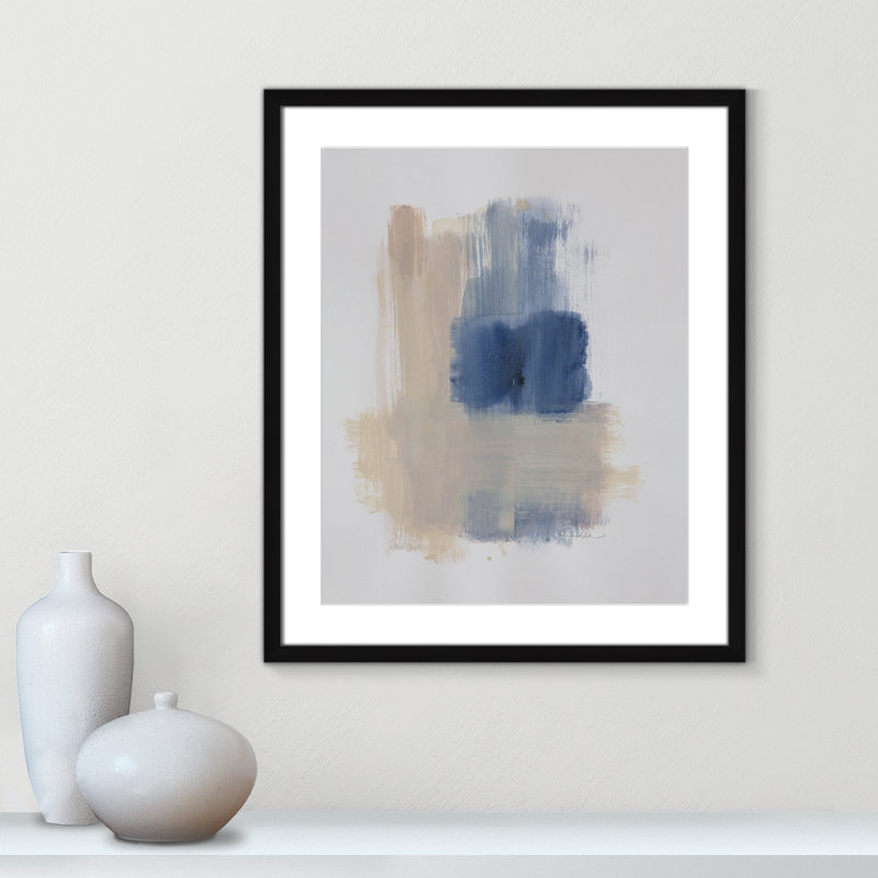 Macathurn Powder Room Wash III sur papier, Cadre noir mat, H 25,5 po x l 21,5 po x P 1,25 po