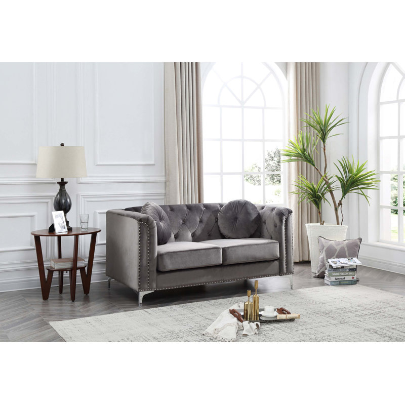 Causeuse contemporaine, Gris foncé