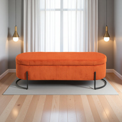 Repose-pieds de rangement House Hold, banc de bout de chambre à coucher, repose-pieds de rangement avec charnière de sécurité, repose-pieds rembourré pour entrée et banc de repose-pieds pour le salon et la chambre à coucher