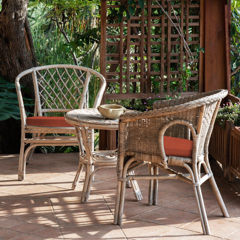 Outdoor Rounded Dining Seat Cushion, Clay