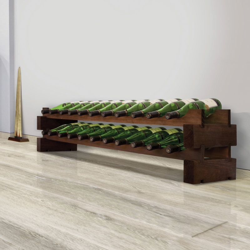 Support à vin modulaire Vinotemp, 2 x 11, capacité de 22 bouteilles, en cerise