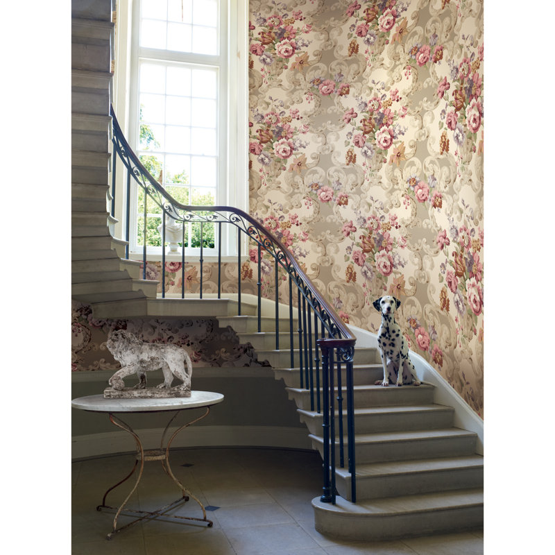 32.8' L x 27.56" W Smooth Wallpaper Roll, Blue
