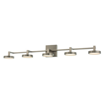 Éclairage pour meuble-lavabo nickel satiné Eaton 5 LT Kalco