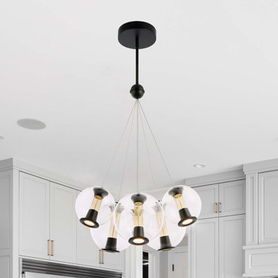 Eridani - Chandelier - 6-Light - Black