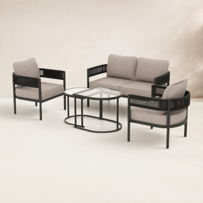 Alexandria 5 Piece Outdoor Seating Group with Cushions