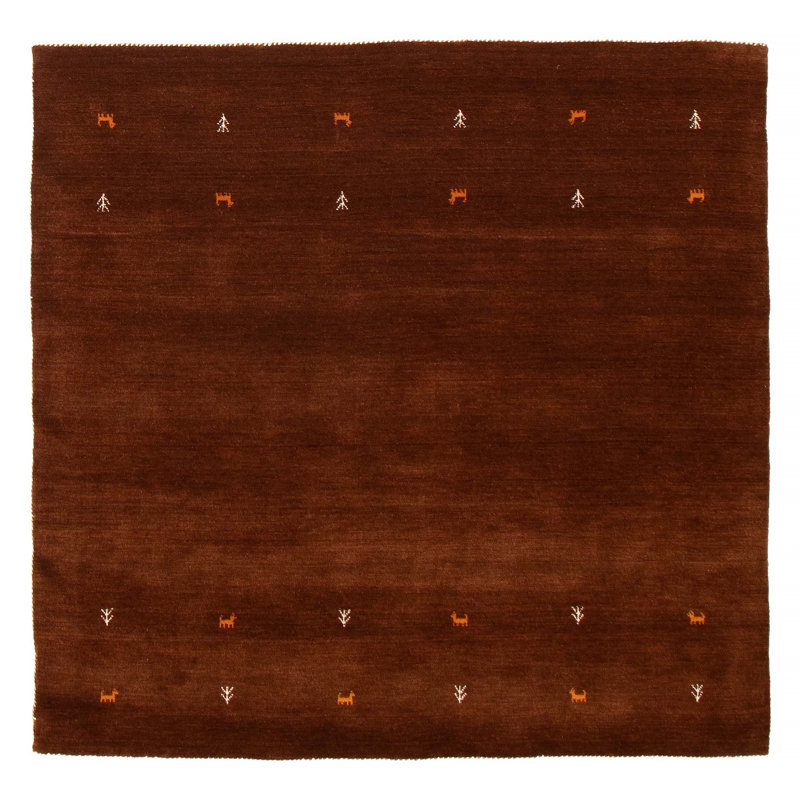 Tapis carré nouvel âge en laine carré 6 pi 6 po x 6 pi 6 po One-of-a-Kind