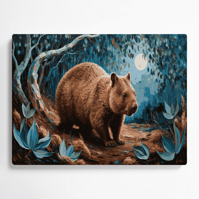 Faune, art mural gris en métal Wombat, H 12 po x l 18 po