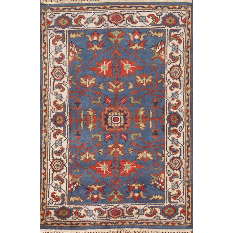 Tapis bleu Oushak 3x5
