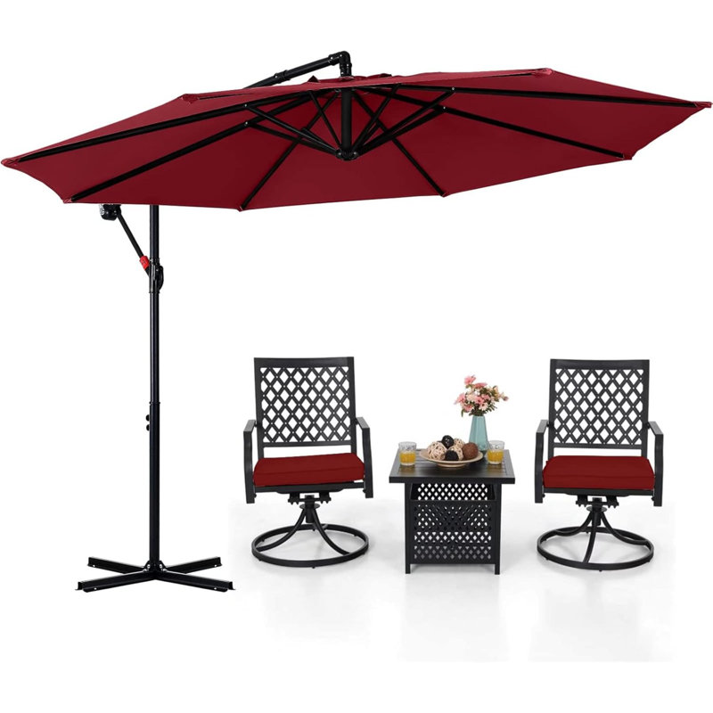 Parasols de patio en porte-à-faux 9 pi, Bourgogne