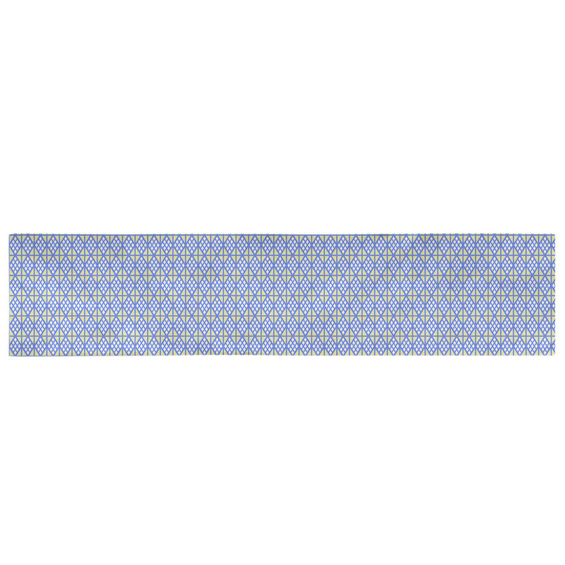 Chemin de table diamants Avicia, 91,5 po x 17,5 po, Poly, Bleu / Jaune