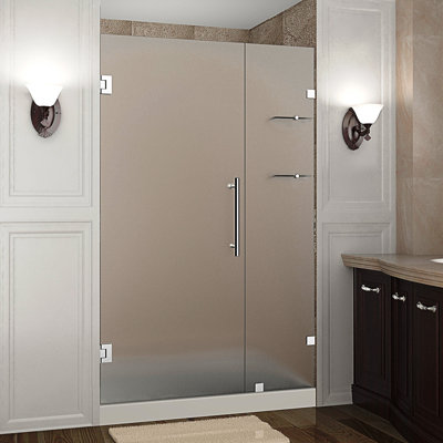 Nautis GS 42" x 72'' Hinged Completely Frameless Shower Door