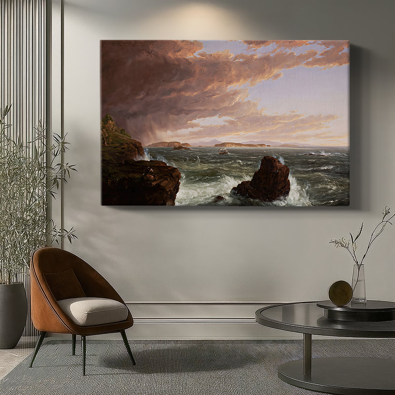 Frenchman's Bay, Mount Desert Island, Maine-Thomas Cole-Gallery, toile tendue - 1844, 18 x 27