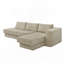 Canapé modulaire en L avec coussins double couche-325245267